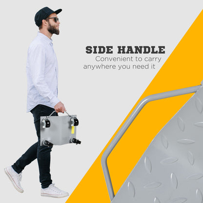 DURHAND Rangierheber 2 Stücke Rangierhilfe Reifenwechsel Wagenheber mit 4 Rollen für Auto PKW Grau 40,5L x 30B x 13,5H cm