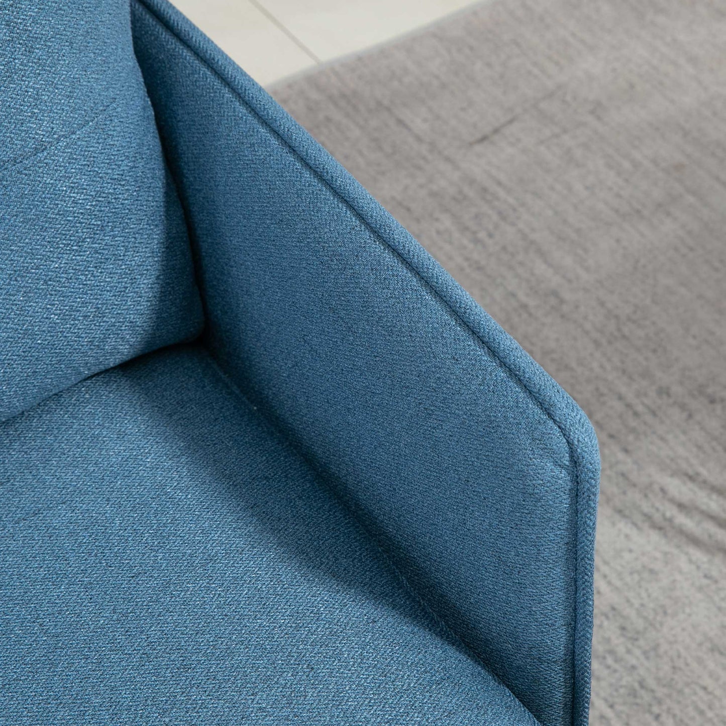 HOMCOM Akzentsessel mit Knopfheftung، Polstersessel، abnehmbare Polster، Schwarz + Gold + Blau