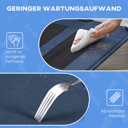 PawHut Hundebett, faltbar, Outdoor-Hundebett, erhöhter Stand, 122 cm x 92 cm x 23 cm, Blau + Schwarz