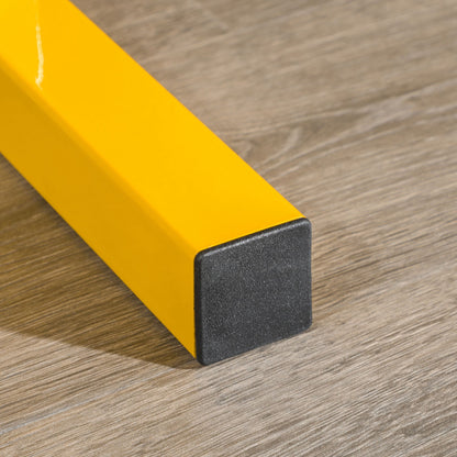 SPORTNOW Hantelablage für Kurzhanteln, bis 270 kg, 2 Ablagen, Stahlrahmen, gelb, 92,5 x 50,5 x 80,5 cm