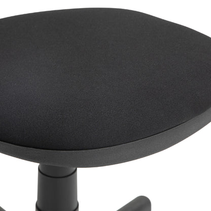 HOMCOM Bürostuhl, armloses Design, niedrige Rückenlehne, rollbar, drehbar, Schwarz