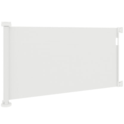 PawHut Treppenschutzgitter Ausziehbar 0-136cm 87 cm Hoch Türschutzgitter für Haustiere 142 x 10 x 87 cm Weiß