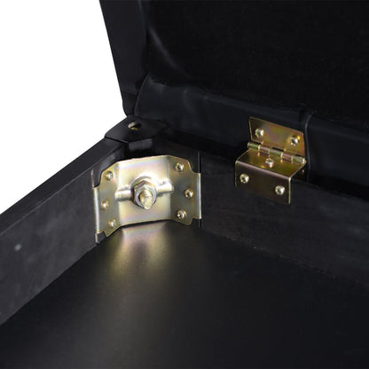 HOMCOM Klavierhocker, Klavierbank mit Verstecktem Stauraum, Klavierstuhl mit Kunstleder Kissen, Pianobank, Massivholz Keyboardbank für Piano, Keyboard, 76 x 36 x 50 cm, Schwarz