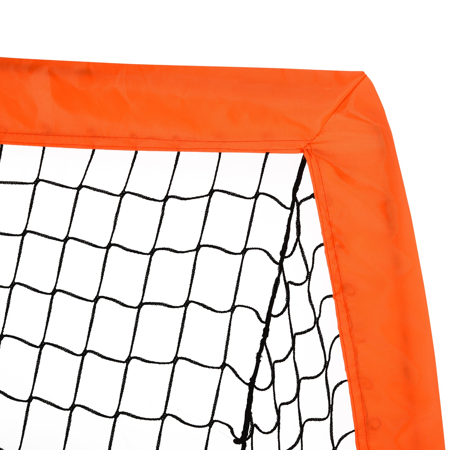 HOMCOM Fußballtor Set, leicht, einfache Montage, Tragetasche, Stahlrohre, 183x90x90 cm, Orange
