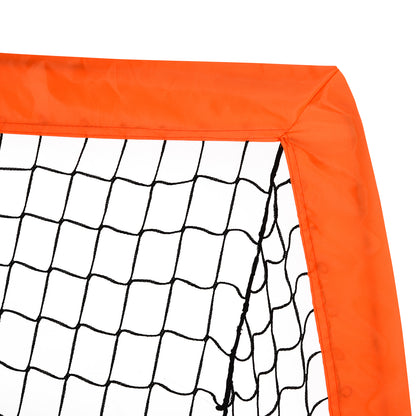 HOMCOM Fußballtor Set, leicht, einfache Montage, Tragetasche, Stahlrohre, 183x90x90 cm, Orange