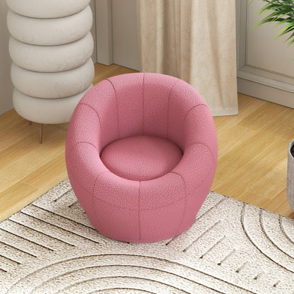 HOMCOM Kindersessel Kindermöbel Kinderhocker, Teddy-Fleece, 60 cm x 56 cm x 48 cm, Rosa