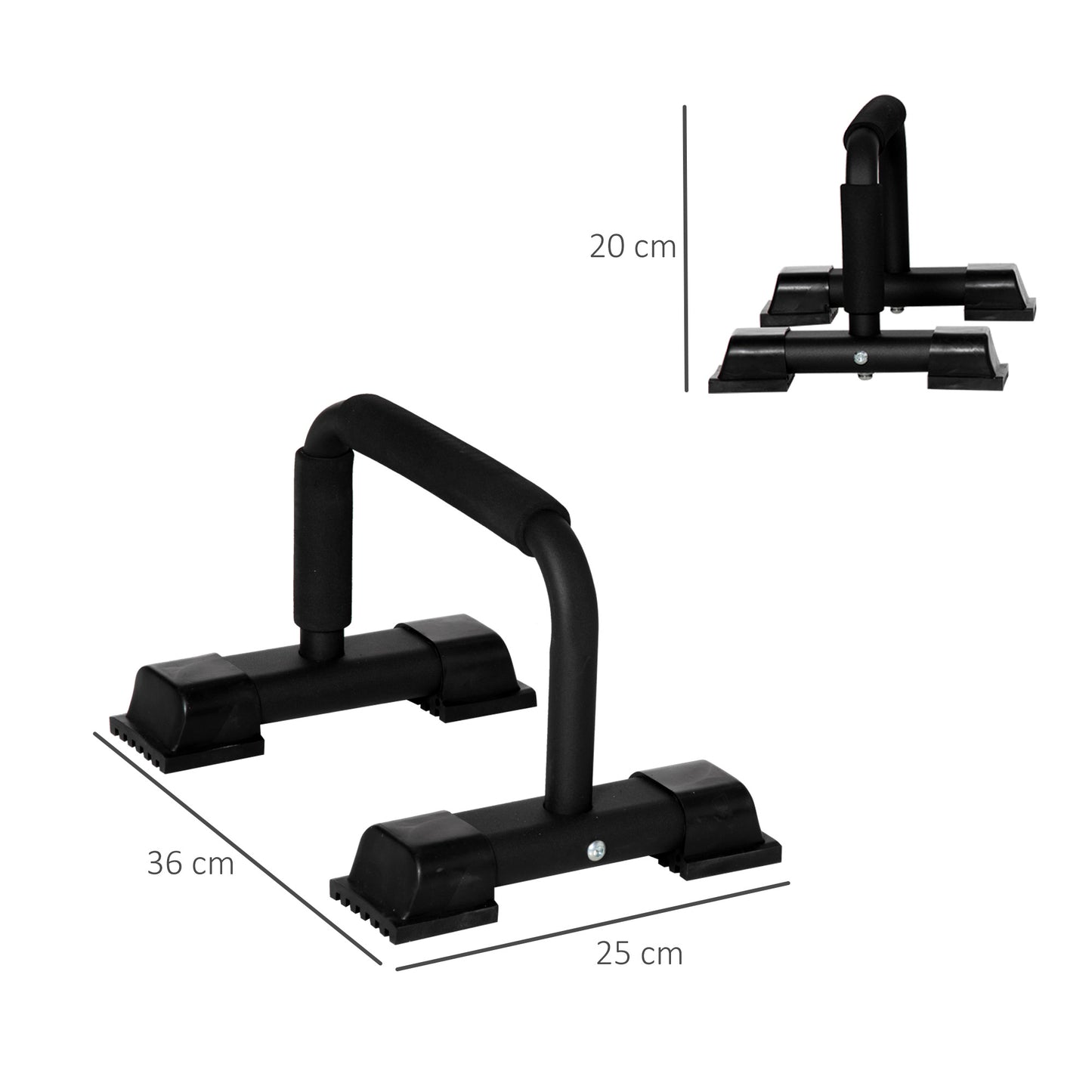 HOMCOM Dip Barren 2er Set Dip Station bis 120 kg belastbar Dip Stange Fitnessgeräte für Zuhause Parallettes Calisthenics Equipment für Krafttraining