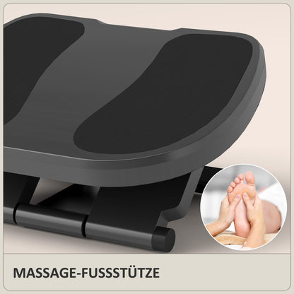 HOMCOM Fußstütze, Fußablage, höhenverstellbar, 0-30° neigbar, غراو