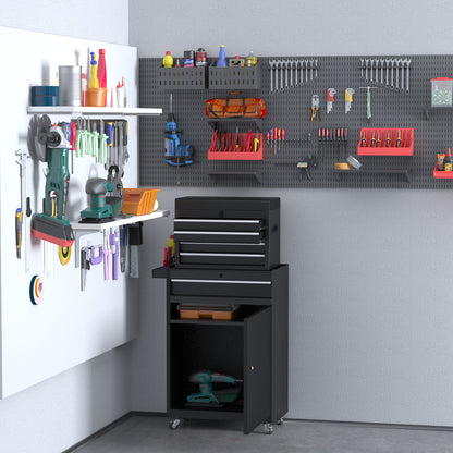 DURHAND Werkstattwagen Werkzeugschrank Werkzeugkasten mit 5 Schubladen 360°-Rollen Metall 60 x 28 x 104,5 سم