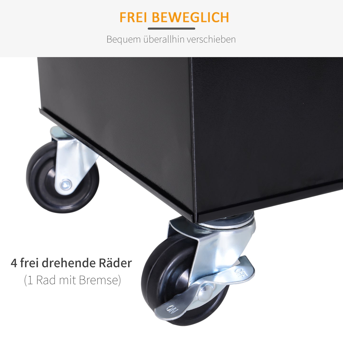DURHAND Werkstattwagen Werkzeugschrank Werkzeugkasten mit 5 Schubladen 360°-Rollen Metall 60 x 28 x 104,5 سم