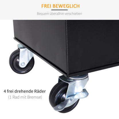 DURHAND Werkstattwagen Werkzeugschrank Werkzeugkasten mit 5 Schubladen 360°-Rollen Metall 60 x 28 x 104,5 سم