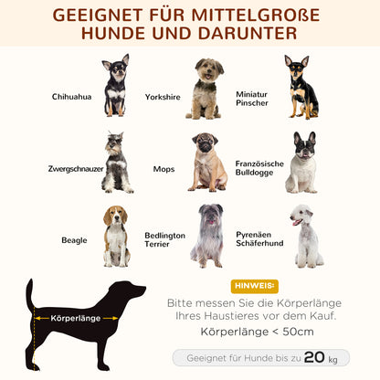 PawHut Erhöhtes Hundebett mit Baldachin, Haustierbett, Hundeliege outdoor mit Dach, Atmungsaktiv, Taftstoff für Camping Grau 76 x 61 x 73 cm