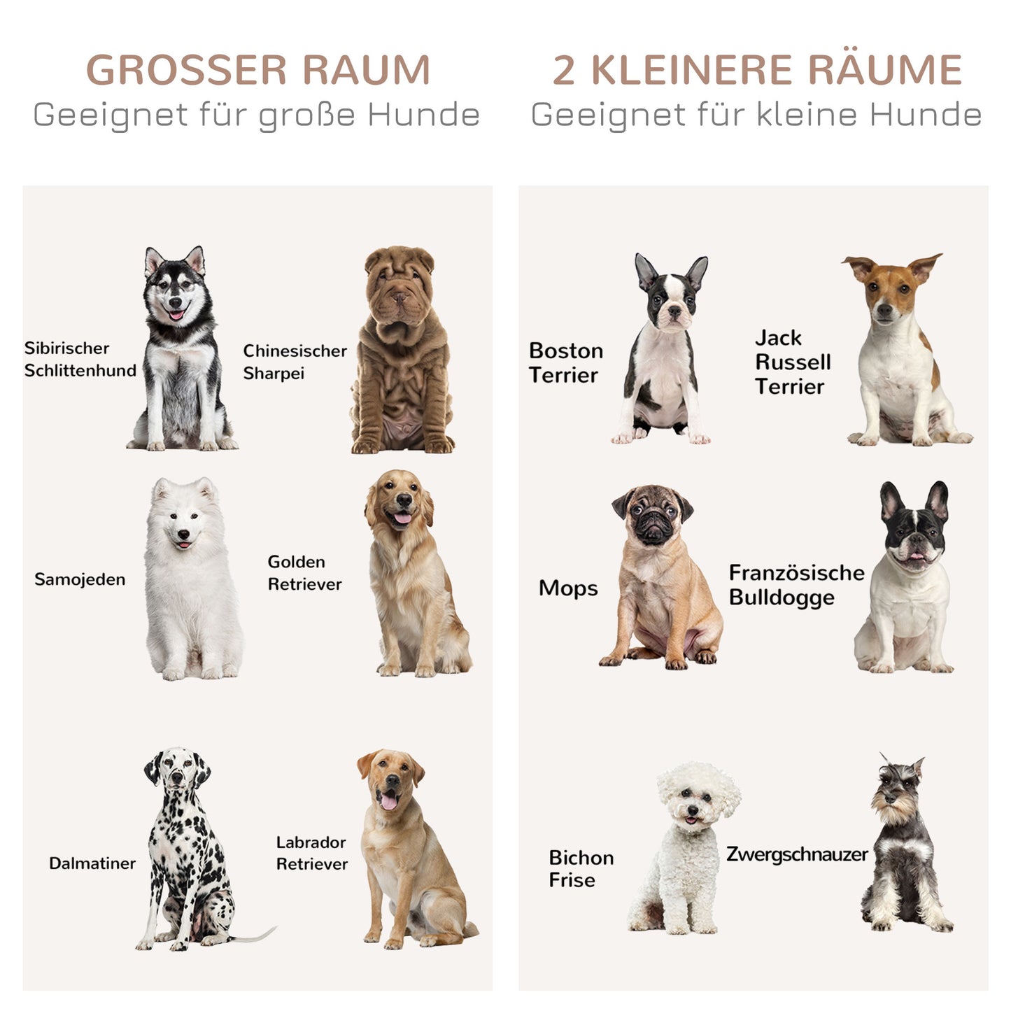 PawHut Hundekäfig mit 2 Türen, Hundebox, Transportbox für Hunde, rustikales Design, verriegelbar, Braun