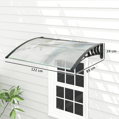 Outsunny Vordach Schutzdach، UV-Beständig، Wasserbeständig، 89x122x24 سم، فايس