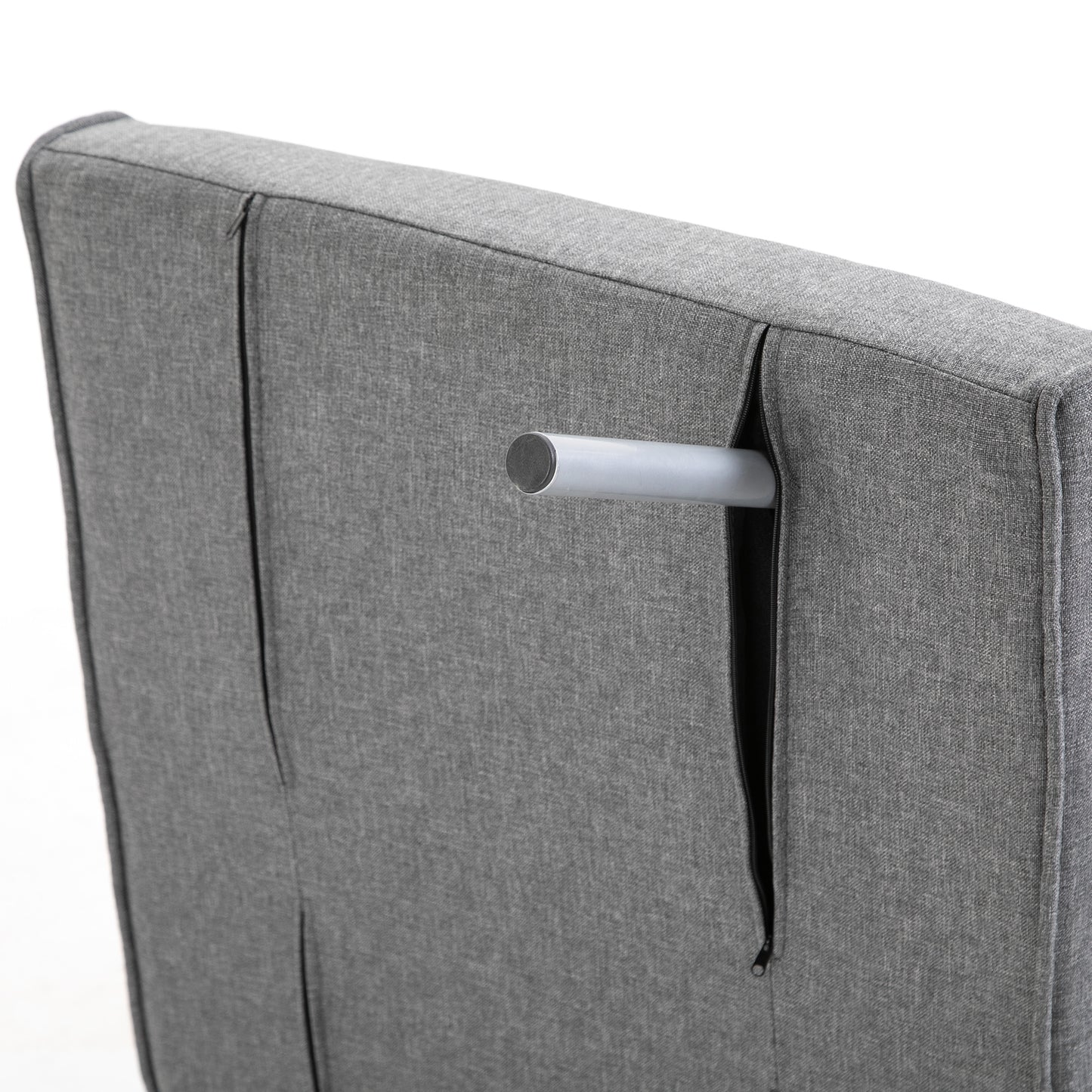 HOMCOM Relaxsessel Liegesessel Sessel, Liegefunktion, Gästebett, 65 cm x 69 cm x 80 cm, Grau