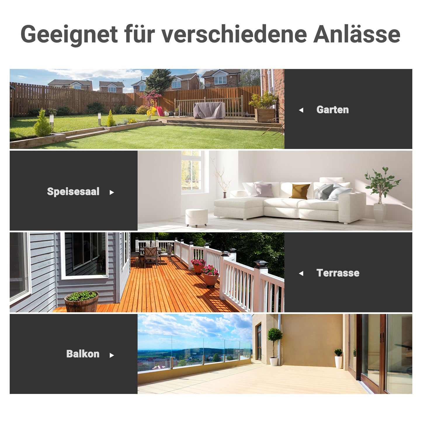 Outsunny Gartentisch Bistrotisch Glastisch Hartglas+Metall Schwarz L68,5xB68,5xH84cm