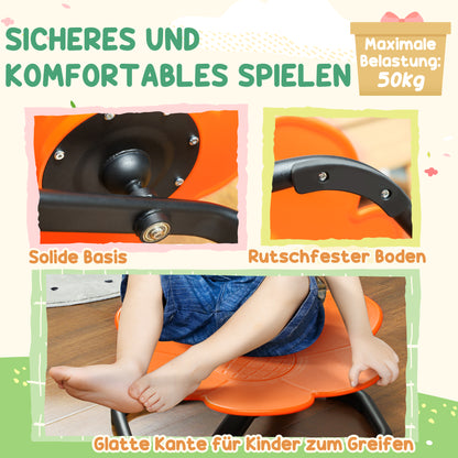AIYAPLAY Sensorischer Kinderstuhl, Drehstuhl für Autismus, Sensorischer Balance Training Sitz Kunststoff Orange