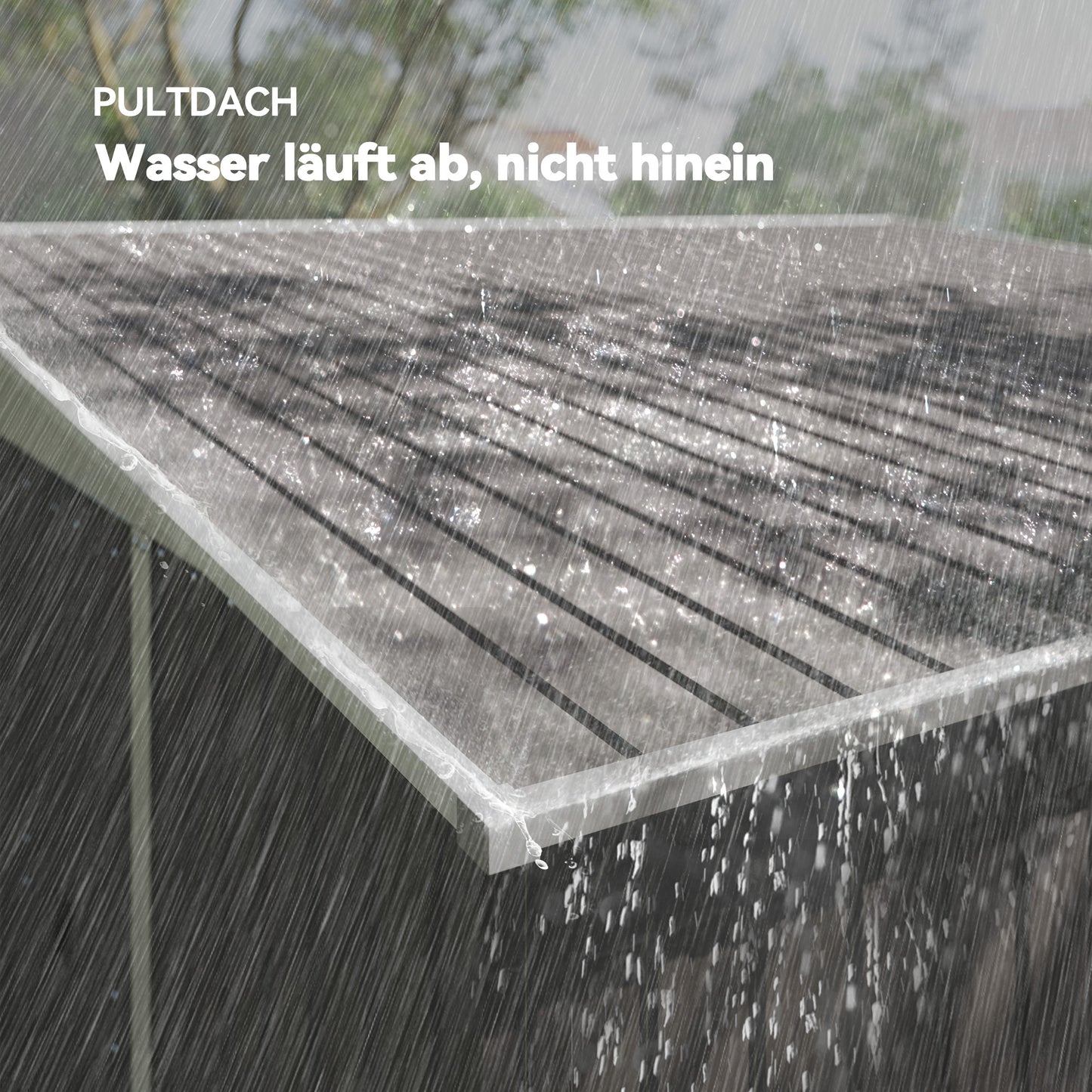 Outsunny Metall-Geräteschuppen Schrägdach verriegelbare Doppeltür 2,8 x 3,45 x 2,01m Grau