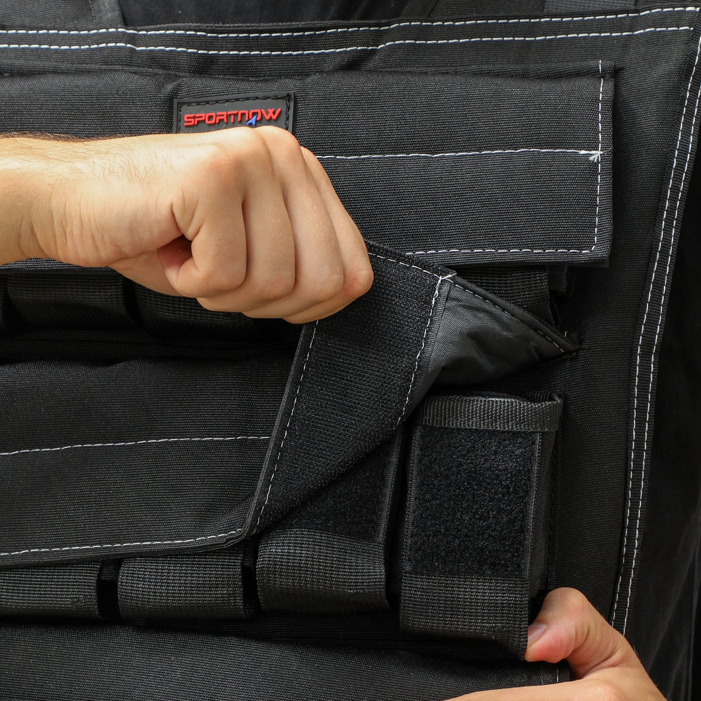 SPORTNOW 15 kg Anpassbare Gewichtsweste mit verstellbaren Gurten und reflektierenden Streifen, für Männer und Frauen