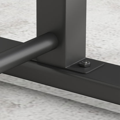 SPORTNOW Dip-Station, Liegestütz-Ständer, 93-117 cm höhenverstellbar, 540 kg Belastbarkeit, Ganzkörper-Training, Schwarz