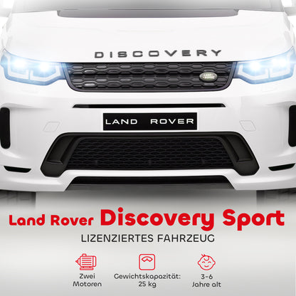 AIYAPLAY Kinder-Elektroauto, 12V Kinderfahrzeug mit Fernbedienung, LED-Lichtern, Musik und Hupe, 3-6 Jahre, Weiß