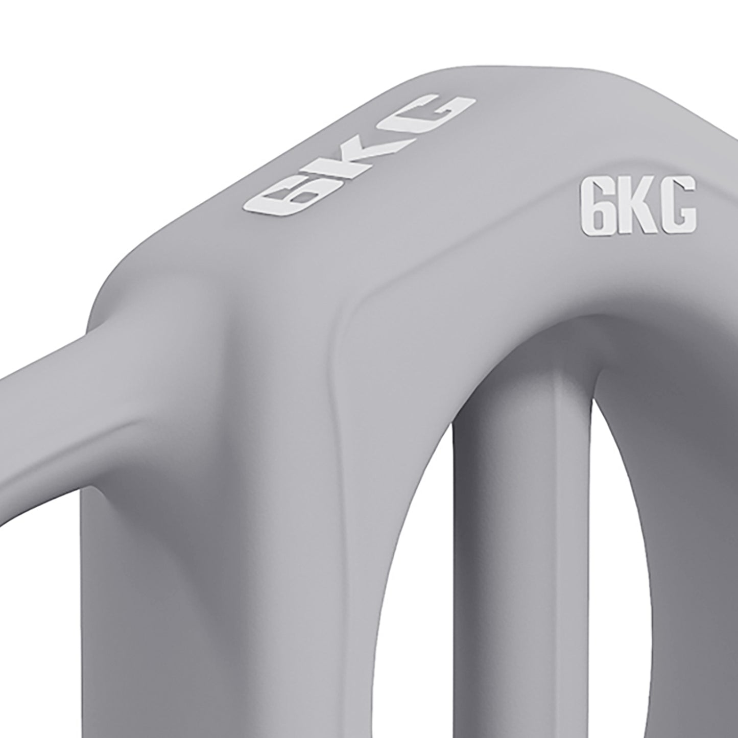 SPORTNOW 3-in-1 Multifunktionshantel, 6 kg, rutschfest, geruchsarm, Kunststoffmantel, Eisenkern, grau