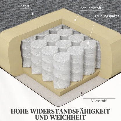 HOMCOM Aufstehhilfe Seniorensessel, Liegefunktion, inkl. Fernbedienung, 144 cm x 91 cm x 88 cm, Grau