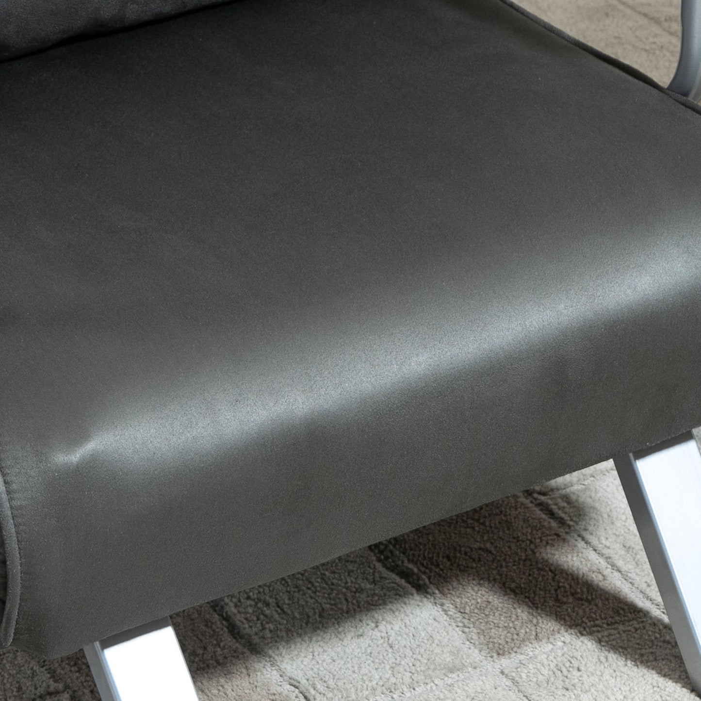 HOMCOM Relaxsessel Liegesessel Sessel, Liegefunktion, Gästebett, 65 cm x 69 cm x 80 cm, Grau