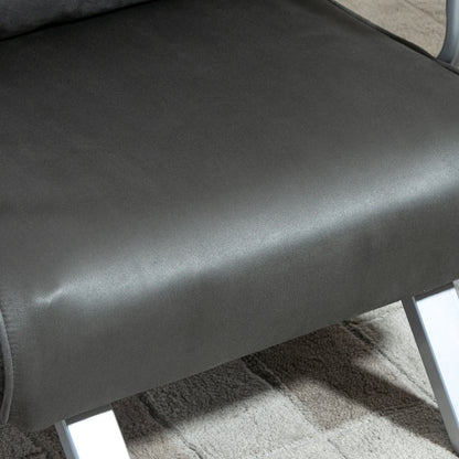HOMCOM Relaxsessel Liegesessel Sessel, Liegefunktion, Gästebett, 65 cm x 69 cm x 80 cm, Grau