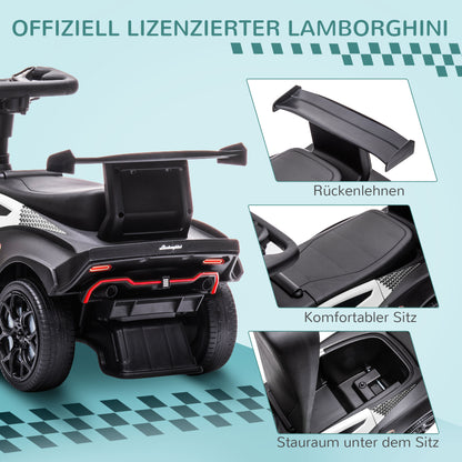 AIYAPLAY Rutscher Lamborghini-lizenziert, Rutscherauto mit Soundeffekten, Kippschutz, 67 cm x 28 x 38 cm