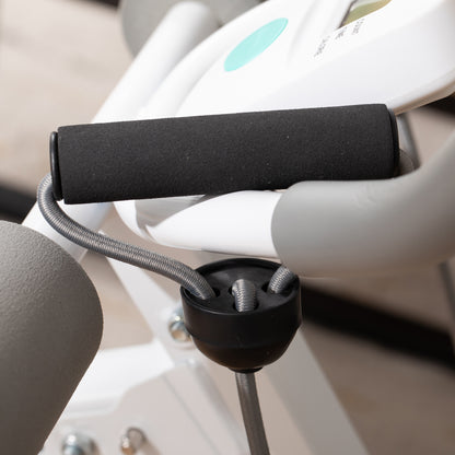 HOMCOM 2-in-1 Trainingsgerät für Sit-ups, mit LCD-Monitor, Fitness-Gerät für Zuhause, Stahl, Kunstleder