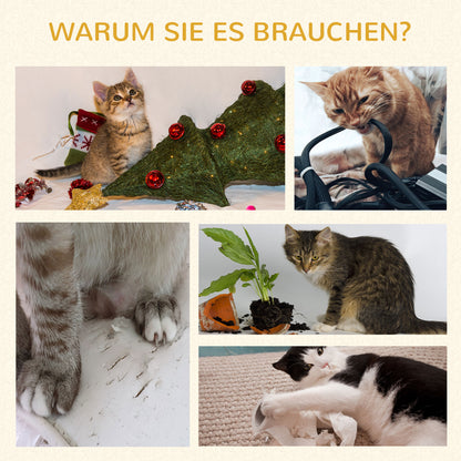 Pawhut Kratzbaum inkl. Katzenhöhle, Katzenbett, Katzenhängematte und Spielzeug 60 cm x 40 cm x 113 cm, Hellgrau