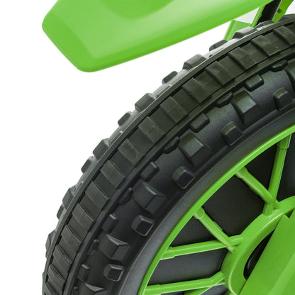 HOMCOM Kindermotorrad, Elektromotorrad, 45 Min Fahrzeit, mit Stützrädern, ab 3 Jahren, grün+weiß, 106,5 x 51,5 x 68cm