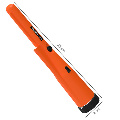 Outsunny Metalldetektor für Erwachsene, Tragbar Ortungsgerät mit LED Indicator, Wasserdicht Schnurlos Metallsuchgerät Orange