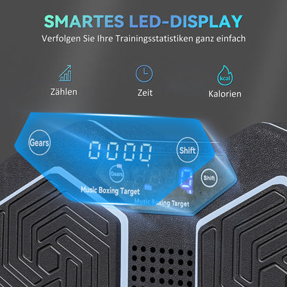 SPORTNOW Musikboxmaschine, Bluetooth-Boxgerät, Wandmontage, 9 Geschwindigkeiten und Modi, LED-Lichter, Schwarz