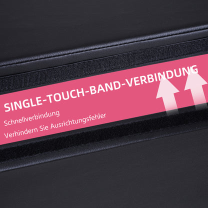 HOMCOM Pole-Dance-Matte, 5 cm dicke runde Kunststoff-Matte für Pole-Dance-Übungen, Gymnastik, Yoga, Schwarz