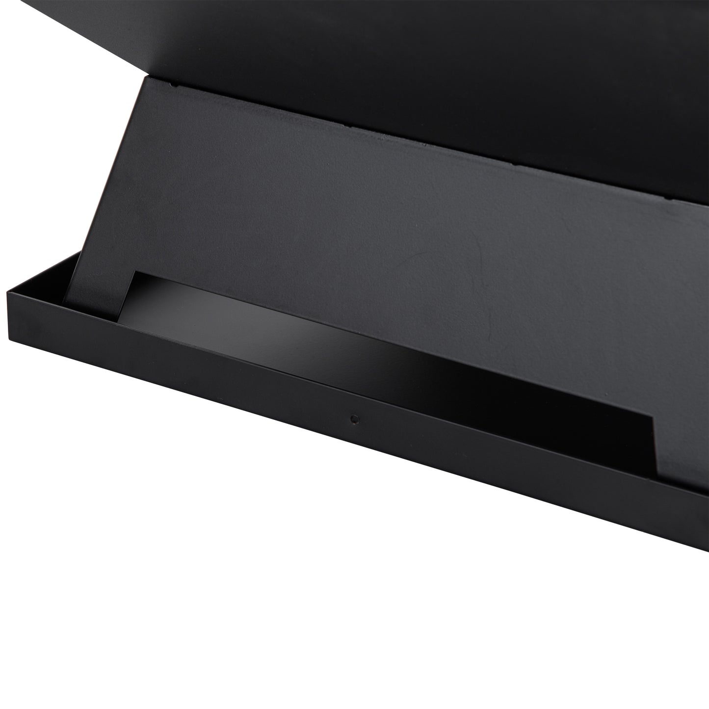 Outsunny Feuerschale 45 x 45 x 34cm aus Edelstahl Feuerstelle mit Funkenschutz Schürhaken Feuerschalen Feuerkorb für Garten, Balkon, BBQ Camping Schwarz