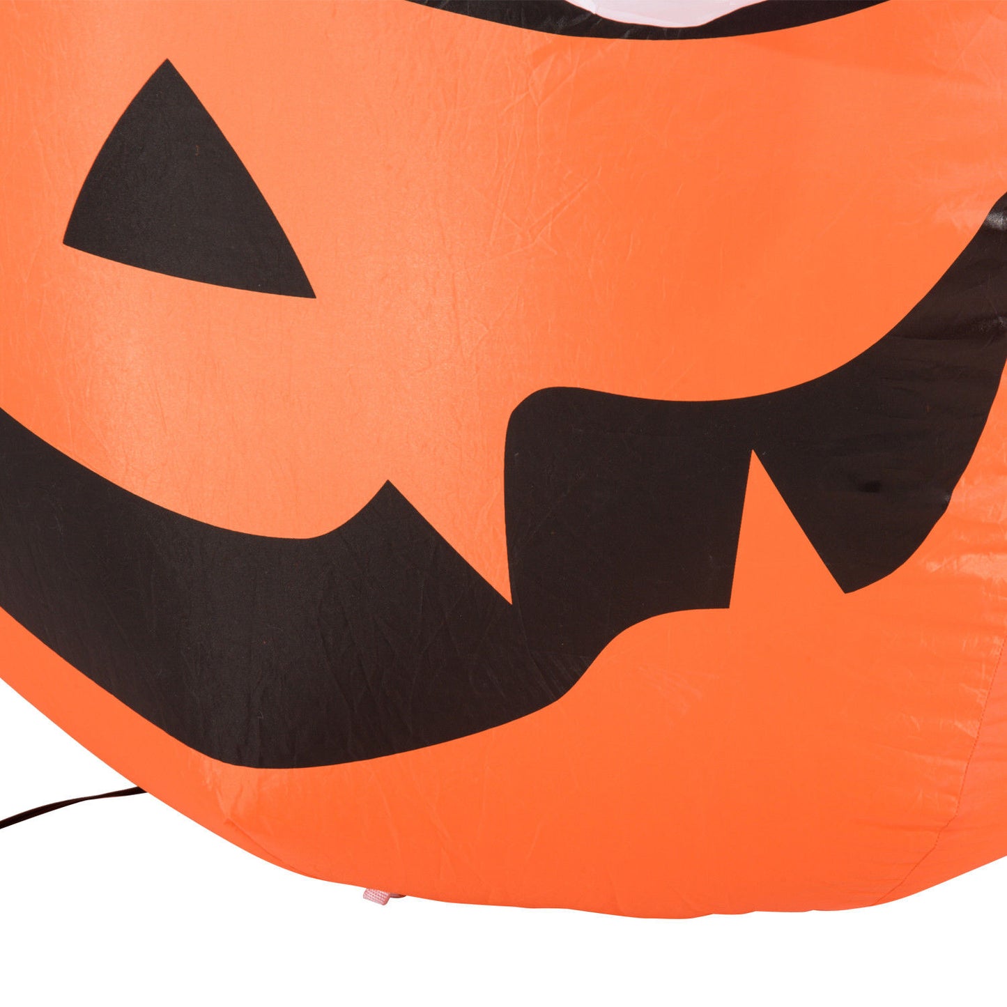 HOMCOM Aufblasbarer Kürbis Geist Gespenst Halloween Deko Figur Luftfigur mit LED Beleuchtung, Polyester, 120x120x180cm