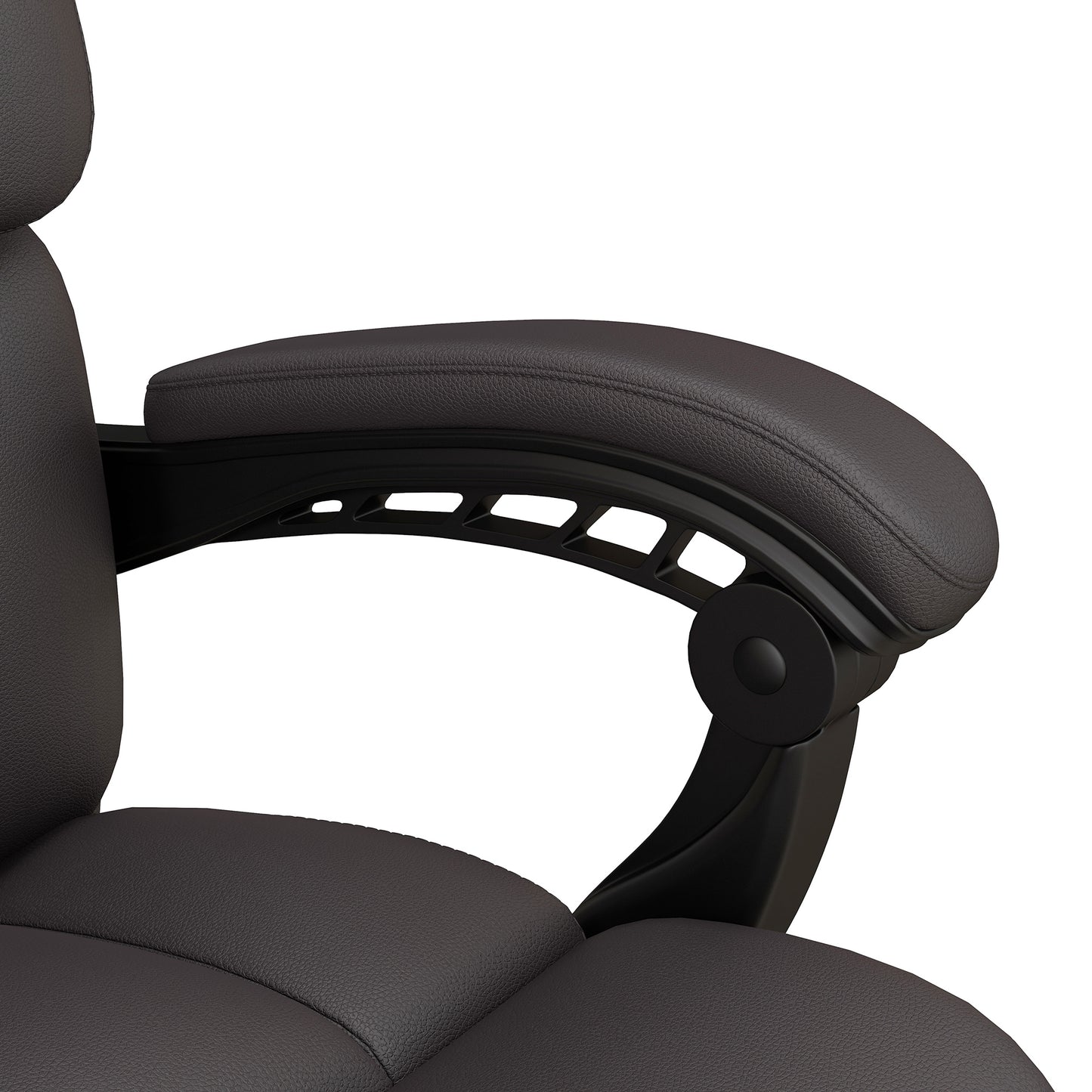 Vinsetto Bürostuhl mit Massagefunktion, ergonomisch, liegefähig, 63x57x118, Braun