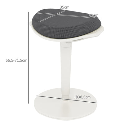 HOMCOM Bürohocker، مريح Stehhocker، höhenverstellbar، مكرر 120 كجم، 42,5 × 35,5 × 56,5-71,5 سم، غراو