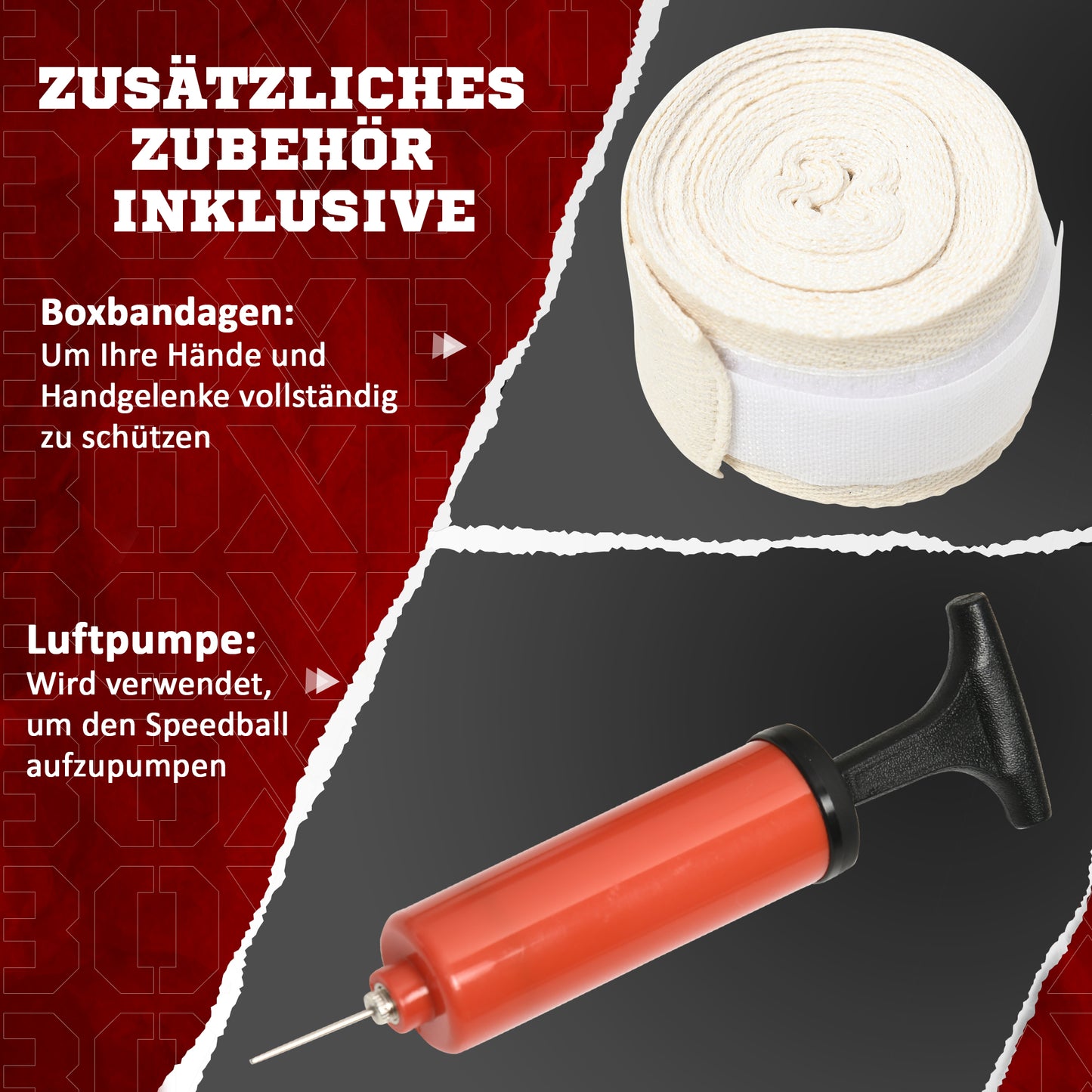 SPORTNOW Höhenverstellbarer Punchingball, 360° drehbar, inkl. Boxbandagen, Schwarz, 80,5 x 48 x 163-205 cm