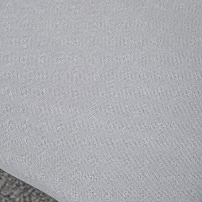 HOMCOM Fußbank im Skandi-Design، Sitzhocker، Fußhocker، 68 سم × 38 سم × 42 سم، Grau + Natur