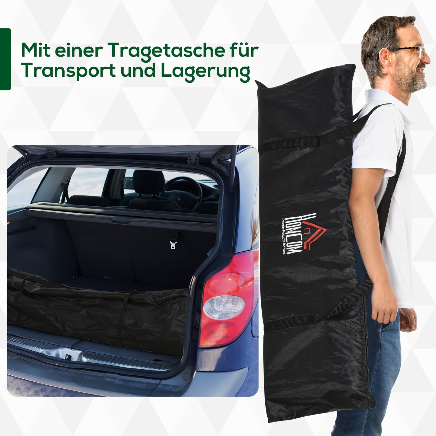 HOMCOM Fußballtor 2er Set faltbar 183 x 90 x 90 cm Fussballtor mit Tragetasche wetterfest Outdoor Fußball Tore für Erwachsene Fußballtore für Garten Training Freizeit Schwarz