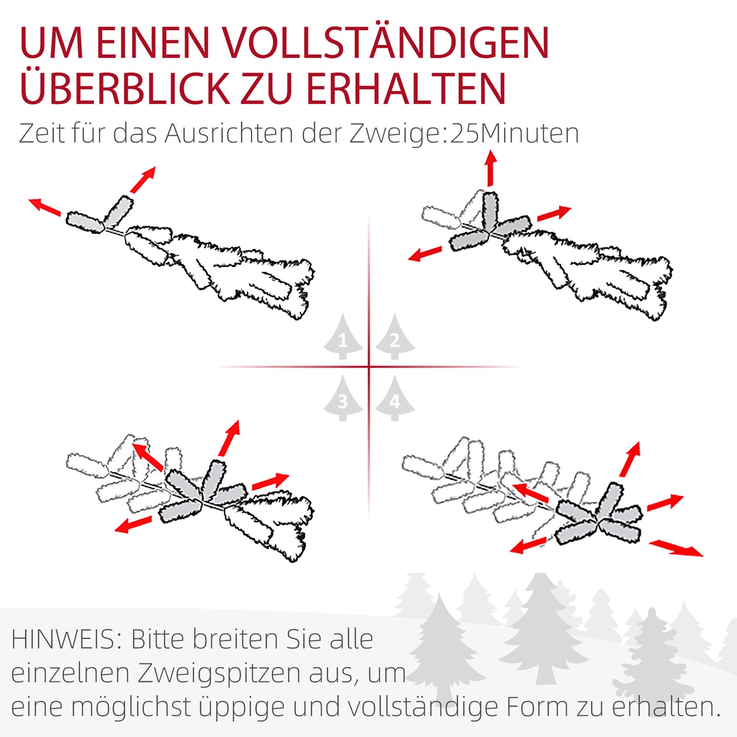 HOMCOM Künstlicher Weihnachtsbaum, schlanke Form, Kunstschnee, dreiteilig, flammhemmend, Metallfuß, 183 cm, Grün