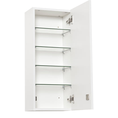 Kleankin Medizinschrank Arzneischrank Wandschrank Hängeschrank mit verstellbarer Ablage Erste-Hilfe-Kreuz abschließbar für Badezimmer Küche Flur Weiß 30x20x70 cm