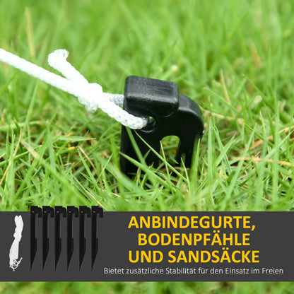HOMCOM Aufblasbarer Lebkuchenmann, 2,35 m, mit LED-Lichtern, wetterfest, inkl. Gebläse, Mehrfarbig, Weihnachtsdeko