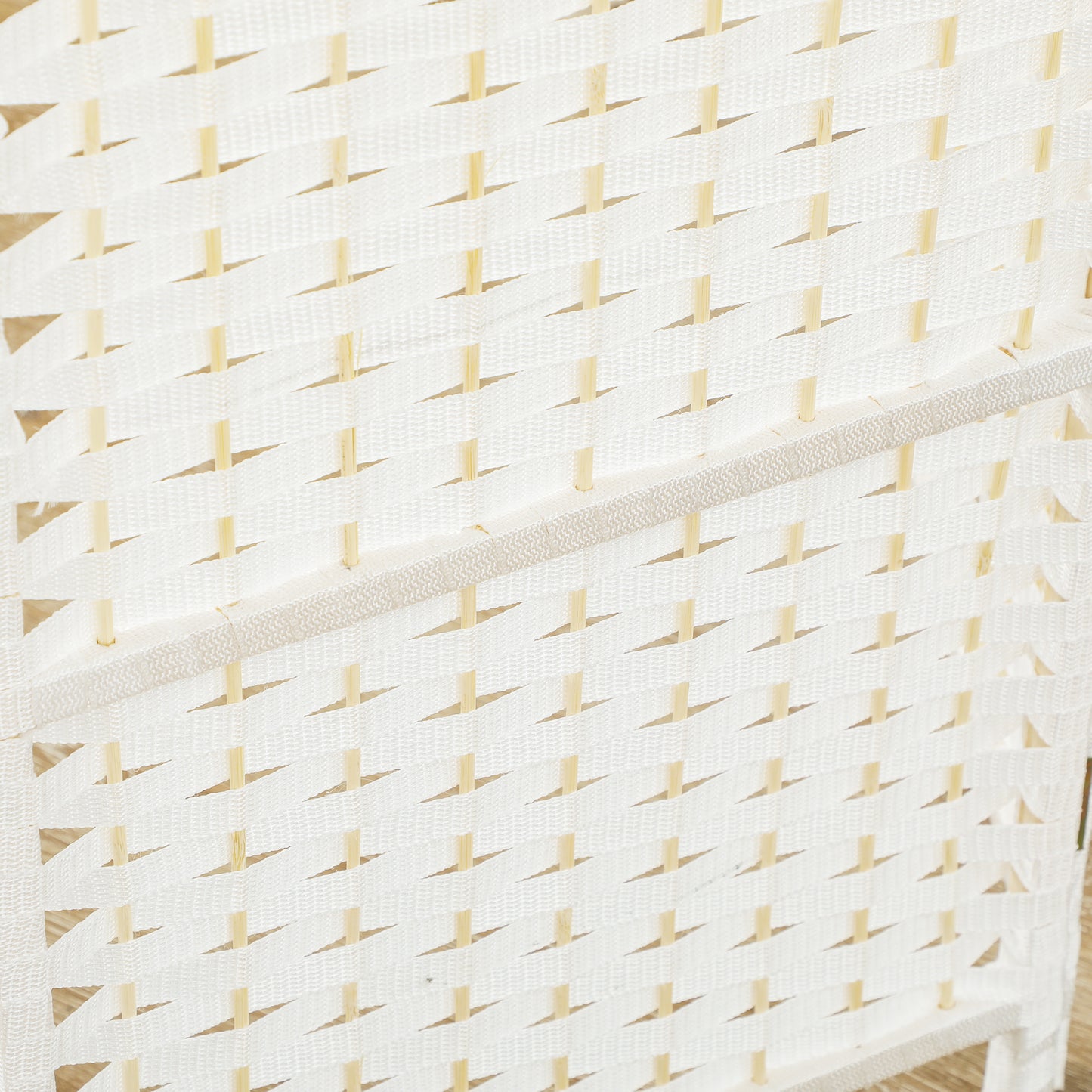 HOMCOM 6-teiliger Raumtrenner, Faltbarer Sichtschutz, Sichtschutzwand für Wohnzimmer, Schlafzimmer, Homeoffice, Weiß