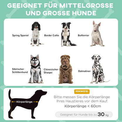 PawHut Hundebett mit Dach, atmungsaktiv, wasserabweisend, bis 30 kg, 91 x 76 x 89 cm, Hellgrau