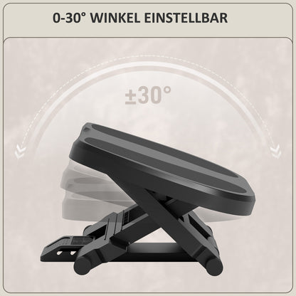 HOMCOM Fußstütze, Fußablage, höhenverstellbar, 0-30° neigbar, غراو