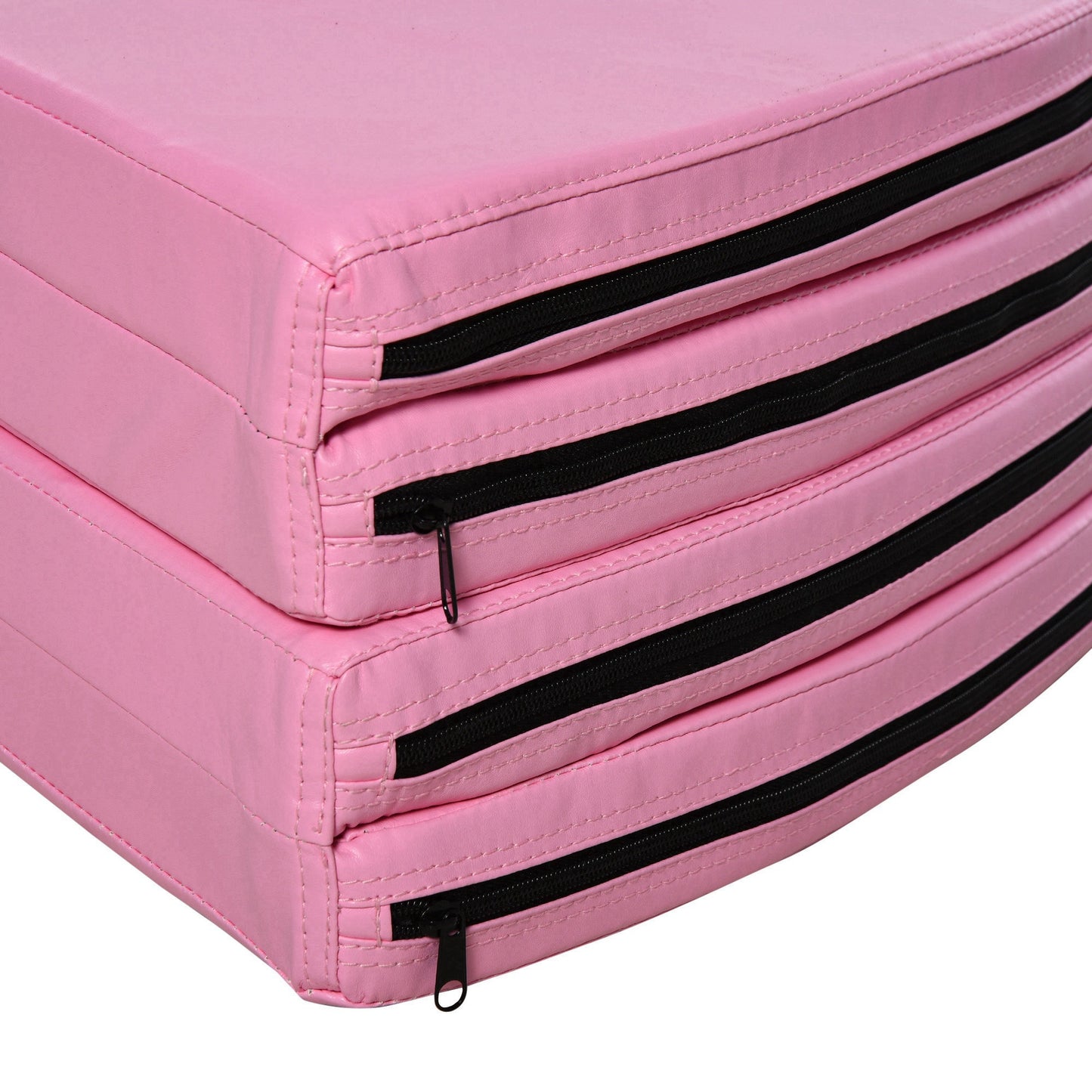 HOMCOM Pole-Dance-Matte, 5 cm dicke runde Kunststoff-Matte für Pole-Dance-Übungen, Gymnastik, Yoga, Rosa